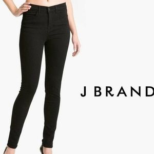 J Brand Black Skinny Jeans Hewson Mid Rise size 28